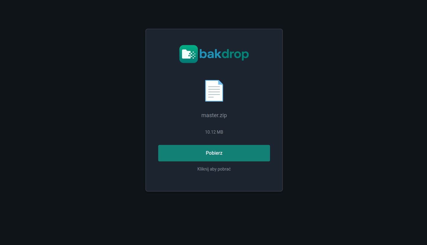 Bakdrop share link